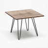 Horeca set met 4 moderne stoelen en tafel 80x80 cm in industrieel design Maeve 