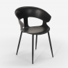 Conjunto de 4 cadeiras design moderno mesa 80x80cm industrial restaurante cozinha Maeve Dark 