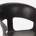 Conjunto de 4 cadeiras design moderno mesa 80x80cm industrial restaurante cozinha Maeve Dark 