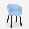 Conjunto mesa quadrada 80x80cm metal 4 cadeiras design moderno Krust Dark Prijs