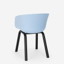 Conjunto mesa quadrada 80x80cm metal 4 cadeiras design moderno Krust Dark Kosten