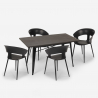 conjunto mesa de jantar cozinha 120x60cm 4 cadeiras design moderno tecla Keuze