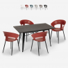 Set met eettafel 120x60 cm en 4 modern design stoelen Tecla Catalogus