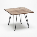 Conjunto mesa cozinha 80x80cm industrial 4 cadeiras design pele sintética Wright Karakteristieken