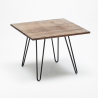 Conjunto mesa cozinha 80x80cm industrial 4 cadeiras design pele sintética Wright Karakteristieken
