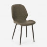 Conjunto 4 cadeiras design pele sintética mesa madeira metal 80x80cm Wright Light Kosten