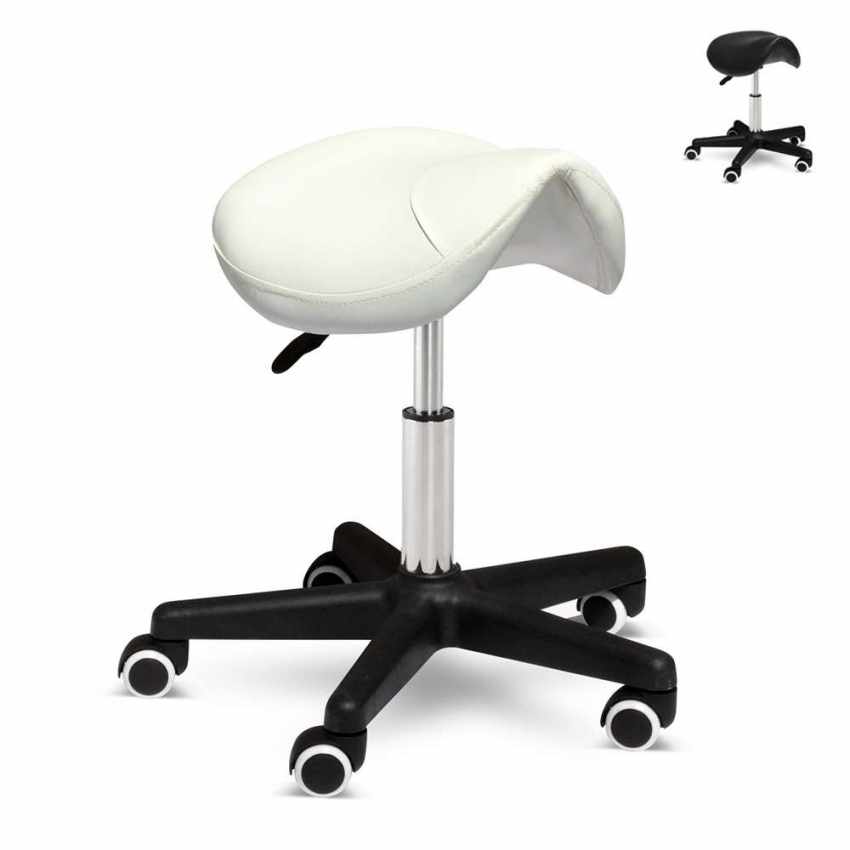Ergonomische zadelkruk Professional met wielen voor tatoeëerders en schoonheidsspecialisten Korting