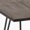 Set van 4 vintage stijl stoelen en industriële keukentafel 80x80 cm Hedges Dark 