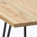conjunto mesa bar cozinha 80x80cm madeira metal 4 cadeiras Lix vintage hedges light 