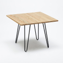 conjunto mesa bar cozinha 80x80cm madeira metal 4 cadeiras Lix vintage hedges light Aankoop