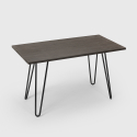 Vintage set met eettafel 120x60 cm van hout en metaal en 4 stoelen Weimar Aankoop