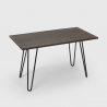 conjunto mesa de jantar 120x60cm madeira metal 4 cadeiras vintage weimar Aankoop