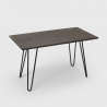 Vintage set met eettafel 120x60 cm van hout en metaal en 4 stoelen Weimar Aankoop
