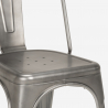 Industriële set met eettafel 120x60 cm en 4 vintage stoelen Lloyd 