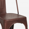 Vintage set met 4 industriële stoelen en eettafel 120x60 cm Hamilton Voorraad