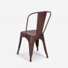 Vintage set met 4 industriële stoelen en eettafel 120x60 cm Hamilton Catalogus