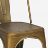 Vintage set met 4 industriële stoelen en eettafel 120x60 cm Hamilton Kosten