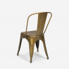 Vintage set met 4 industriële stoelen en eettafel 120x60 cm Hamilton Prijs