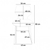 Set met vierkante tafel 80x80 cm en 4 stoelen in modern design Howe 