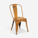 Industriële set met eettafel 80x80 cm cm en 4 vintage stoelen Dickson Kosten
