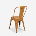 Industriële set met eettafel 80x80 cm cm en 4 vintage stoelen Dickson Aankoop