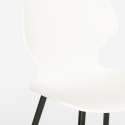 Conjunto 4 cadeiras design mesa quadrada 80x80cm madeira metal Sartis Dark 