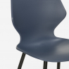 Conjunto mesa quadrada 80x80cm design industrial 4 cadeiras polipropilene Sartis 