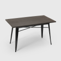 conjunto 4 cadeiras mesa retangular 120x60cm design industrial bantum Aankoop