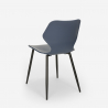 Industriële set met 4 stoelen en rechthoekige tafel 120x60 cm Bantum 