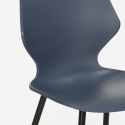 Industriële set met 4 stoelen en rechthoekige tafel 120x60 cm Bantum 