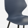 Industriële set met 4 stoelen en rechthoekige tafel 120x60 cm Bantum 
