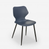 Industriële set met 4 stoelen en rechthoekige tafel 120x60 cm Bantum 