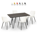 conjunto cozinha sala de jantar 4 cadeiras design mesa 120x60cm pakis Verkoop
