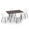 conjunto cozinha sala de jantar 4 cadeiras design mesa 120x60cm pakis Model