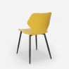 Industriële set met 4 stoelen en rechthoekige tafel 120x60 cm Pakis 
