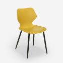 Industriële set met 4 stoelen en rechthoekige tafel 120x60 cm Pakis 