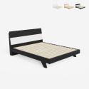 Modern houten tweepersoonsbed met lattenbodem en hoofdbord  160x200cm Landeck King Verkoop