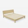 Modern design houten tweepersoonsbed 160x190 cm met lattenbodem en hoofdbord Linz Korting
