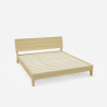 Modern design houten tweepersoonsbed 160x190 cm met lattenbodem en hoofdbord Linz Kortingen