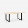 Industriële set met eettafel 160x80 cm en 4 transparante designstoelen Hilton Prijs