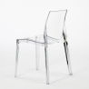 Conjunto mesa de jantar 160x80cm industrial 4 cadeiras transparentes design Hilton Kosten