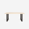 Conjunto 6 cadeiras design transparente mesa de jantar 180x80cm industrial Vice Afmetingen