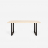 Conjunto 6 cadeiras design transparente mesa de jantar 180x80cm industrial Vice Afmetingen