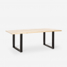Set van 6 transparante stoelen en industriële eettafel 180x80 cm Vice Aankoop