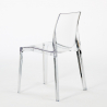 Industriële set met eettafel 200x80 cm en 6 transparante designstoelen Lewis Aankoop