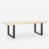 Industriële set met eettafel 220x80 cm en 8 transparante designstoelen Virgil Karakteristieken