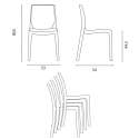 Industriële set met eettafel 220x80 cm en 8 transparante designstoelen Virgil 