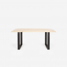 Conjunto mesa de jantar 160x80cm madeira metal 4 cadeiras Jaipur M Afmetingen