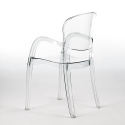 Conjunto 6 cadeiras transparentes policarbonato mesa 180x80cm industrial Jaipur L 