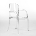 Conjunto mesa 200x80cm pernas em ferro 6 cadeiras transparentes design Jaipur XL Kosten